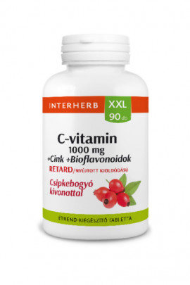 INTERHERB XXL C-vitamin Retard1000 mg +Cink +Bioflavonoidok 90db